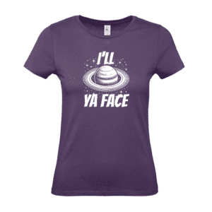Saturn Ya Face Ladies Fitted T-Shirt