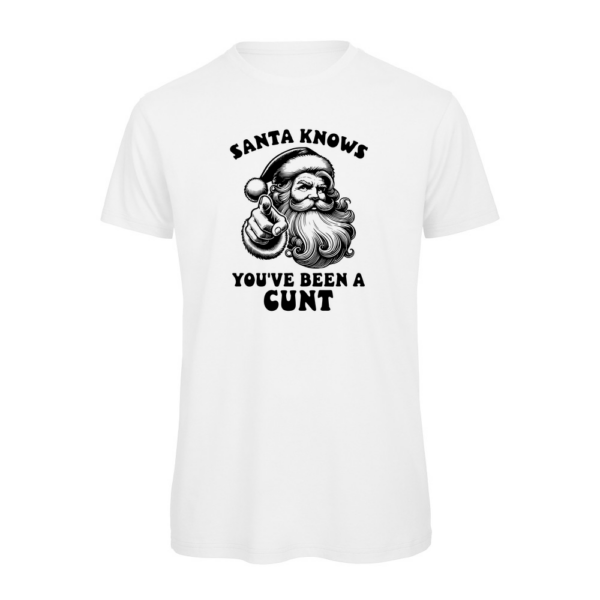 Santa's Naughty List  Organic White T-Shirt