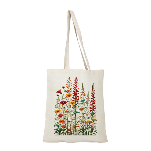 Tote-ally Wild Flowers Natural Cotton Tote Bag