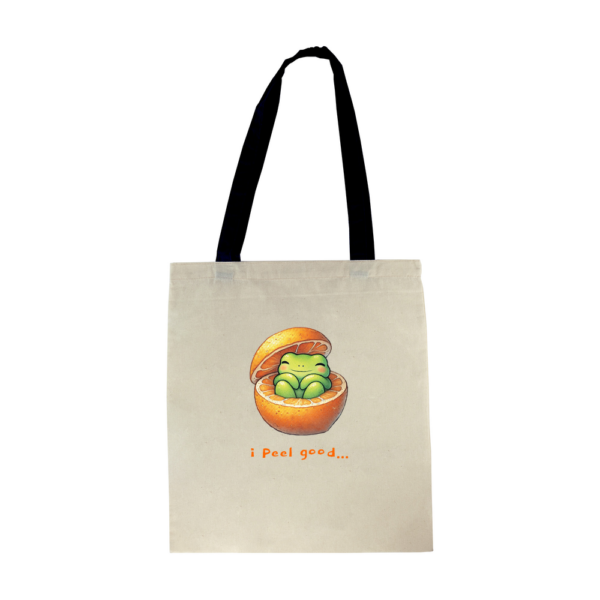 I Peel Good... Cotton Shopper Tote Bag with Coloured Handles