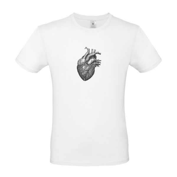 Anatomical Heart White Short Sleeved T-Shirt