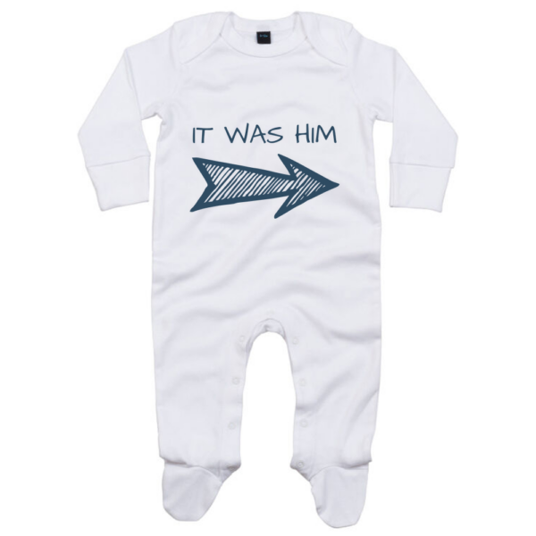 It Was Him Baby Sleepsuit