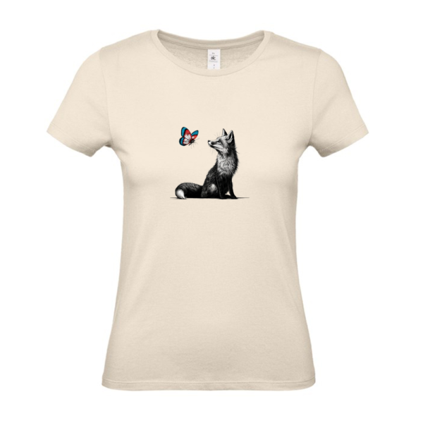 Fox & Butterfly Ladies Fitted T-Shirt